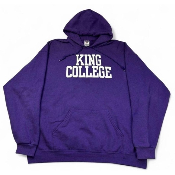 Jerzees Other - Vintage Jerzees King College Hoodie Purple 2XL Collegiate School Sweatshirt
